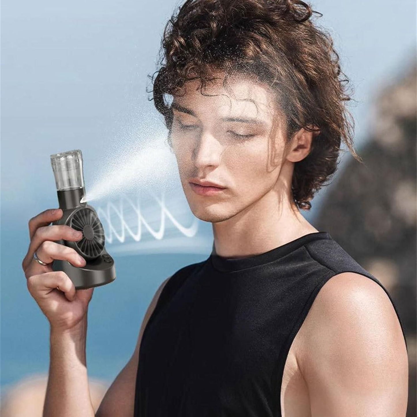 Portable Rechargeable Spray Cooling Fan – Stay Cool Anywhere